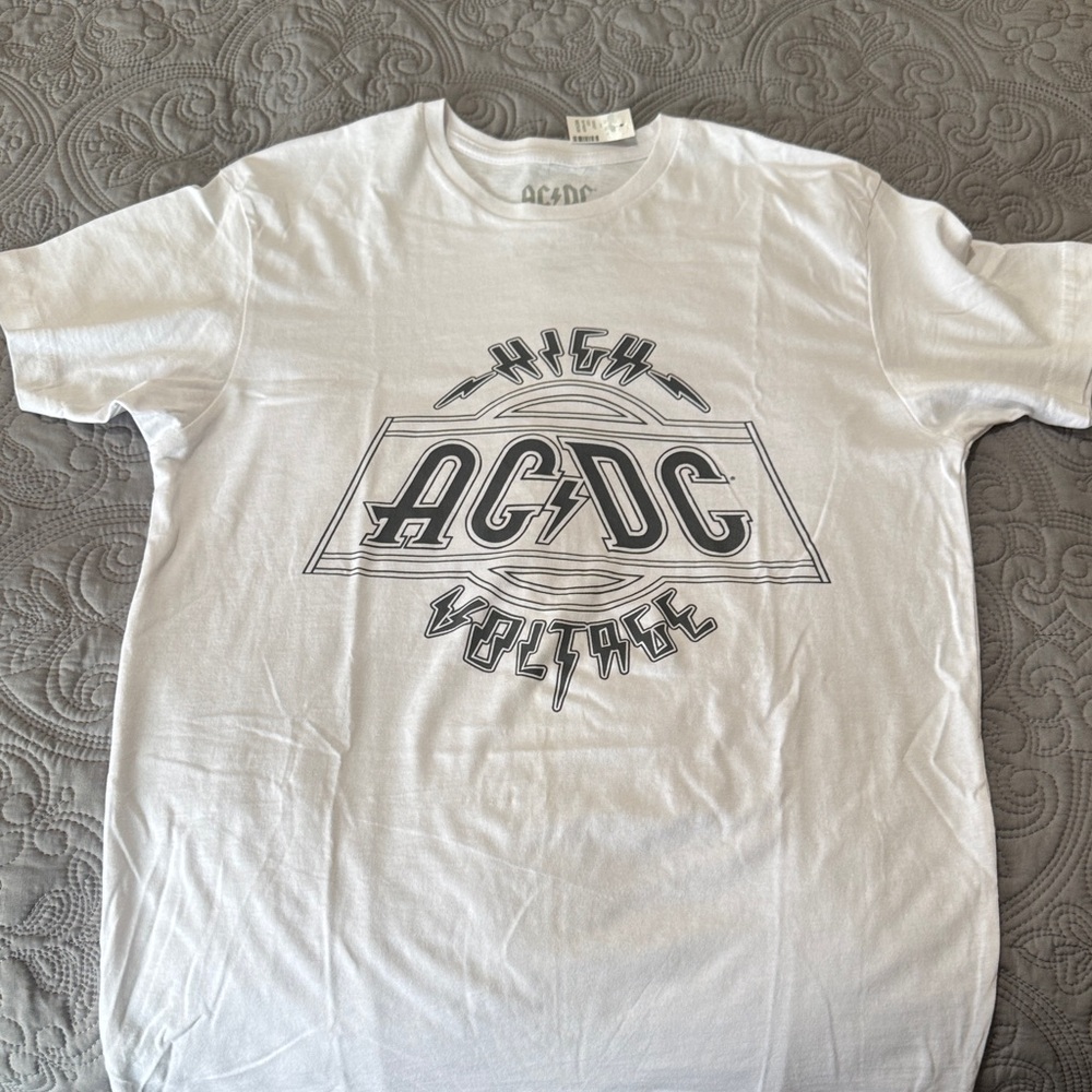 AC/DC High Voltage White Tee